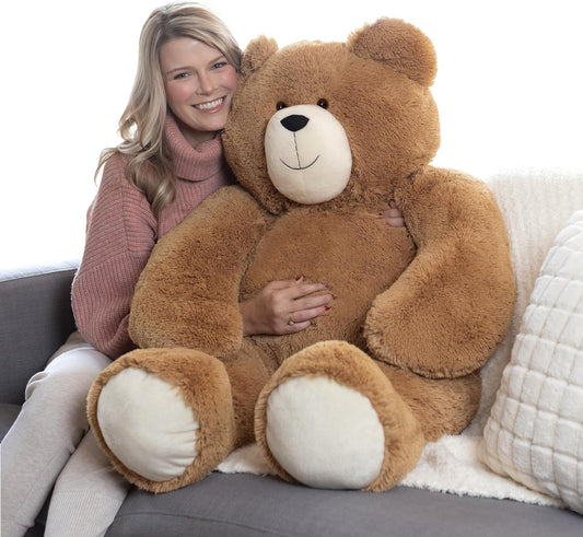 Giant Teddy Bear – 4 FT, 48" Large Plush Toy, Giant Stuffed Animal, Soft Brown Bear Easter Gift for Girlfriend, Wife, Anniversary or Birthday – Crafted in the USA